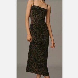 REFORMATION Elise Jersey Dress Cheetah Print Size S Orig.